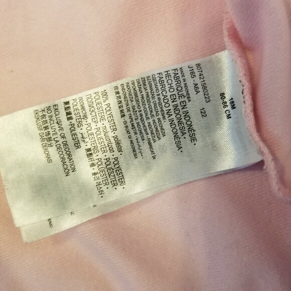 Nike Pink Baby Girl Zip up Sweater Heart Trim Track Suit Toddler 18 Months - Picture 7 of 7